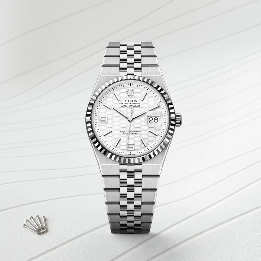 Rolex Land-Dweller en Rolesor blanco —combinación de acero Oystersteel y oro blanco, M127234-0001 Vendemmia Joyero