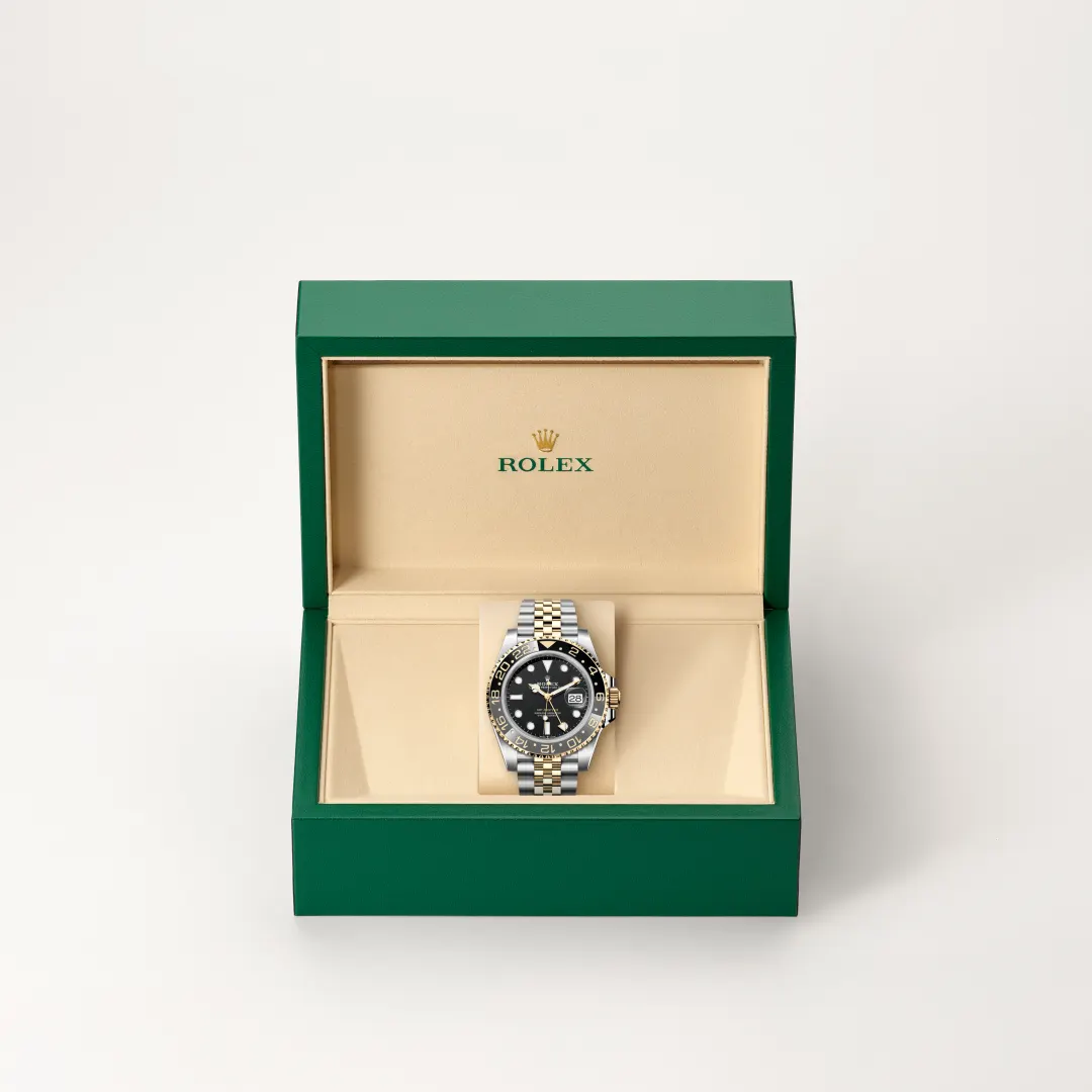 Rolex GMT-Master II in Rolesor amarillo —combinación de acero Oystersteel y oro amarillo, M126713GRNR-0001 Vendemmia Joyero