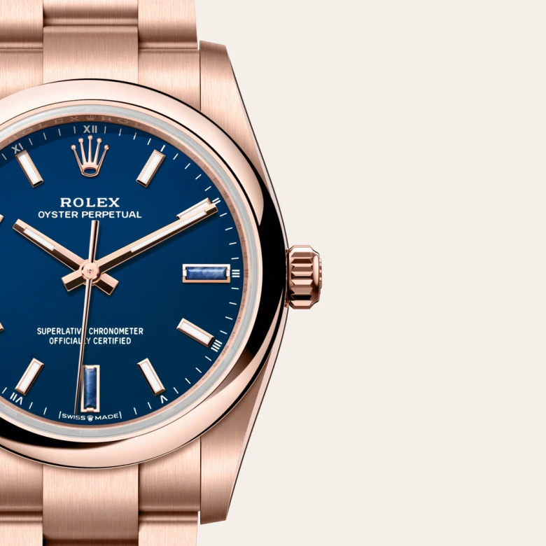 Rolex Oyster Perpetual en Oro Everose de 18 quilates, M124205-0002 Vendemmia Joyero