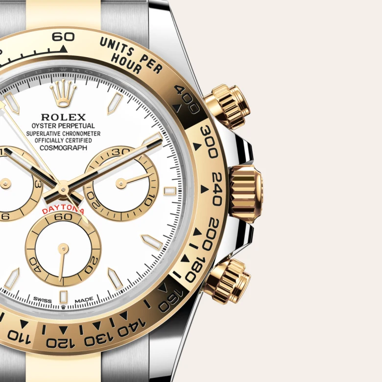 Rolex Cosmograph Daytona en Rolesor amarillo —combinación de acero Oystersteel y oro amarillo, M126503-0001 Vendemmia Joyero