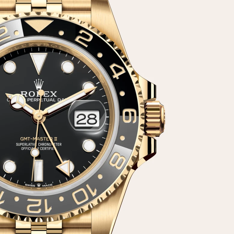 Rolex GMT-Master II en oro amarillo de 18 quilates, M126718GRNR-0001 Vendemmia Joyero