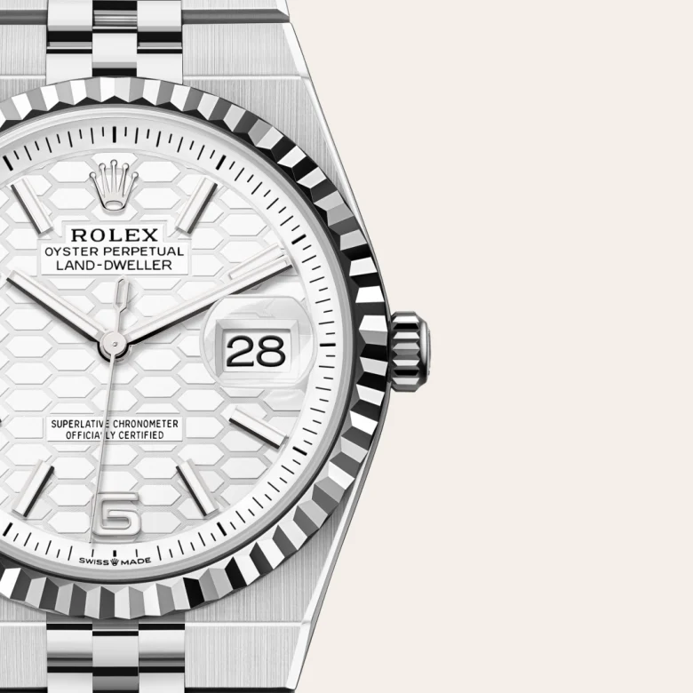 Rolex Land-Dweller en Rolesor blanco —combinación de acero Oystersteel y oro blanco, M127234-0001 Vendemmia Joyero