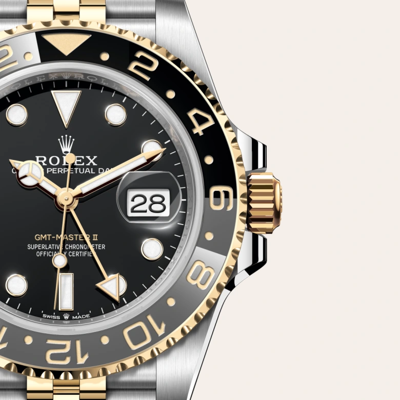 Rolex GMT-Master II en Rolesor amarillo —combinación de acero Oystersteel y oro amarillo, M126713GRNR-0001 Vendemmia Joyero